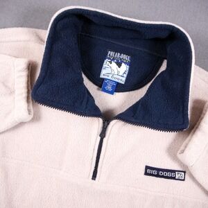 Vintage Big Dogs 1/4 Zip Polar Dogs High Tech Gear Men L Fleece Pullover Sweater